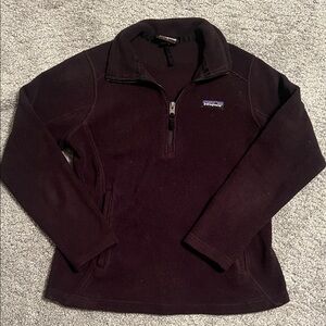 Patagonia Black Quarter-Zip Fleece Sweatshirt
